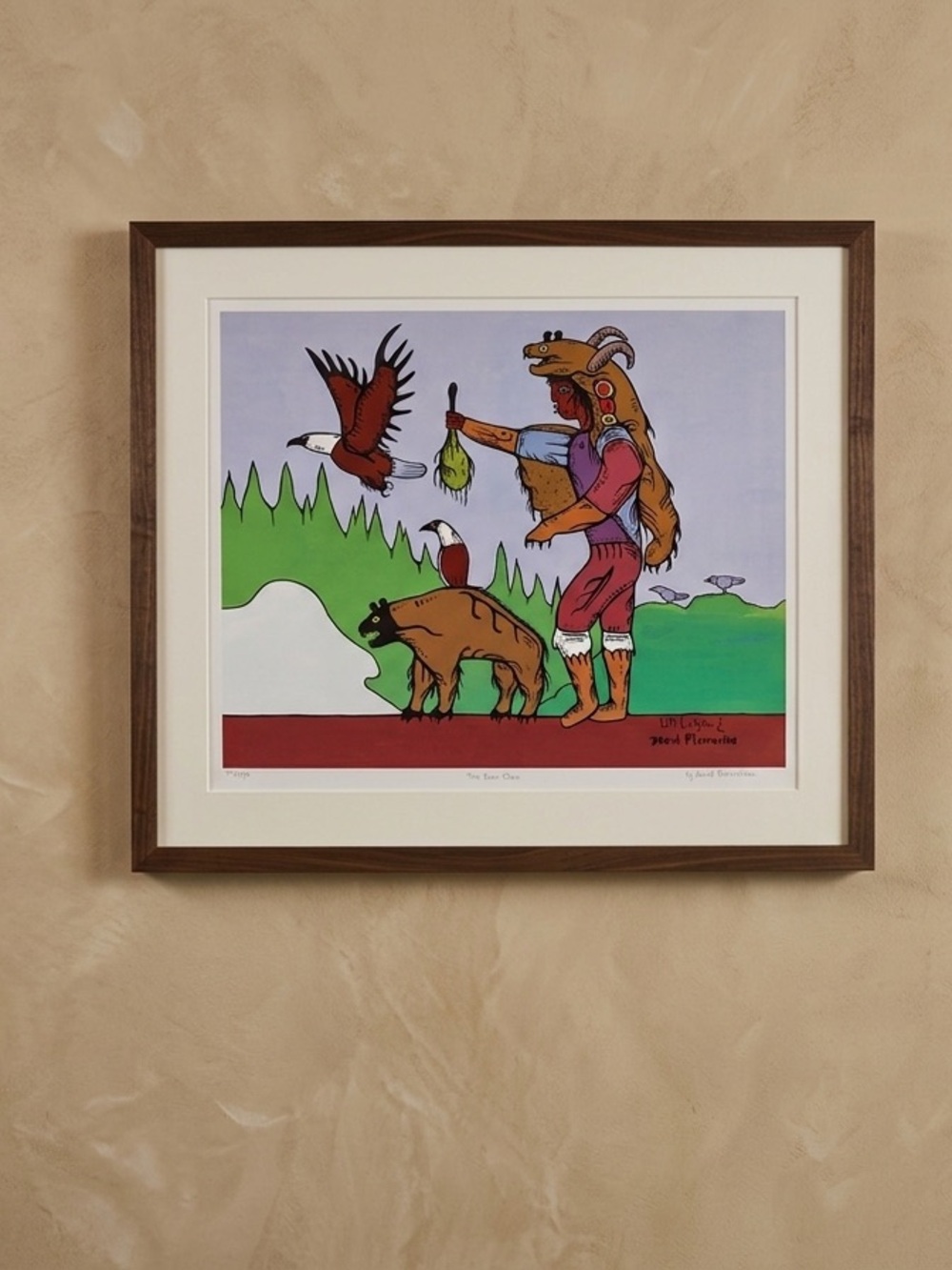 David Morrisseau Bear Clan PP 35/99 24x20 Woodland Print Rare GentlyGems